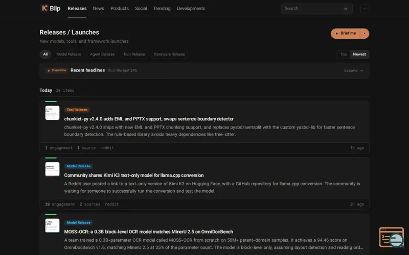Screenshot of KBlip