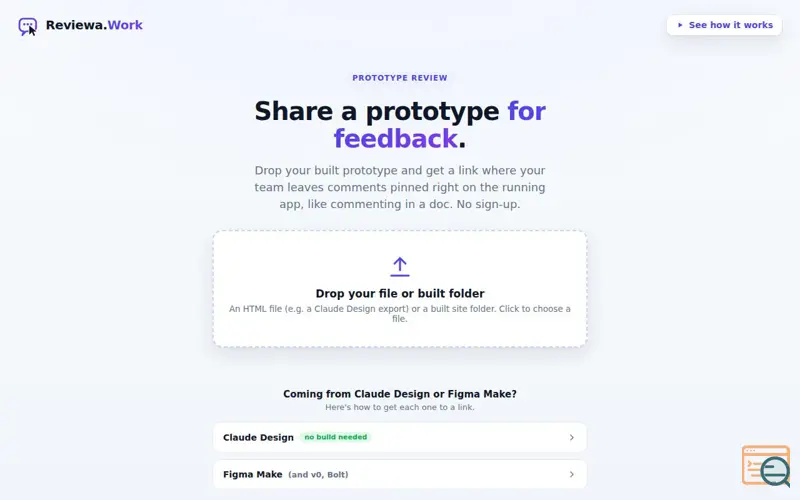 Screenshot of Reviewa.Work