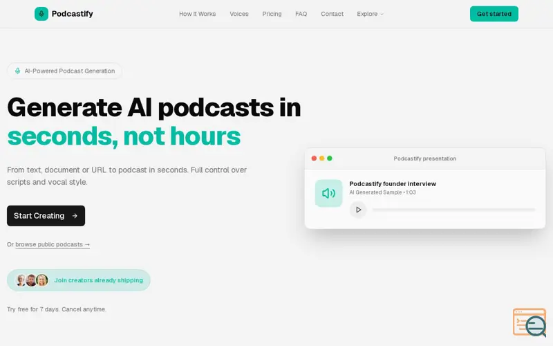 Screenshot of Podcastify