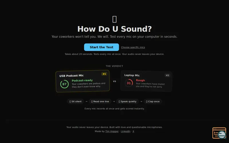 Screenshot of Howdousound
