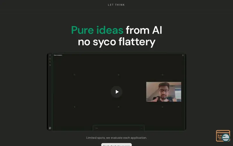 Screenshot of LET THINK