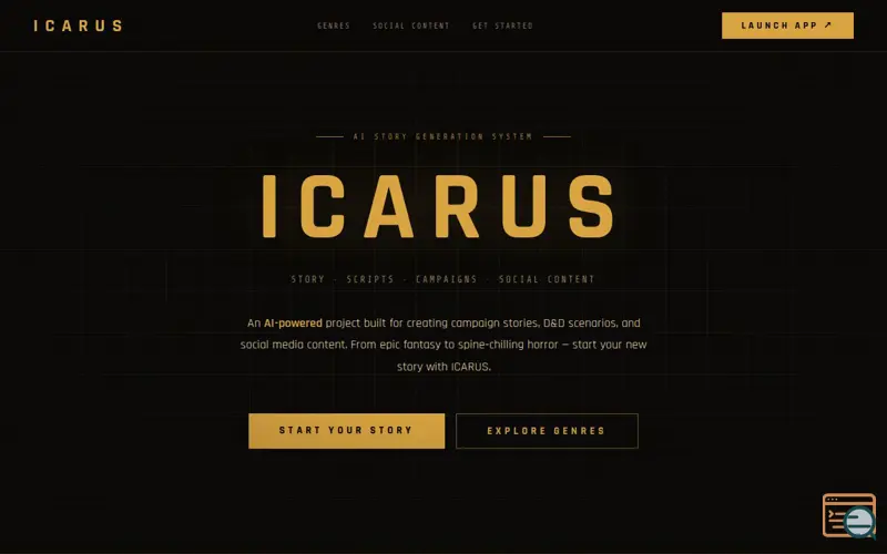 Screenshot of ICARUS PROJECT AI