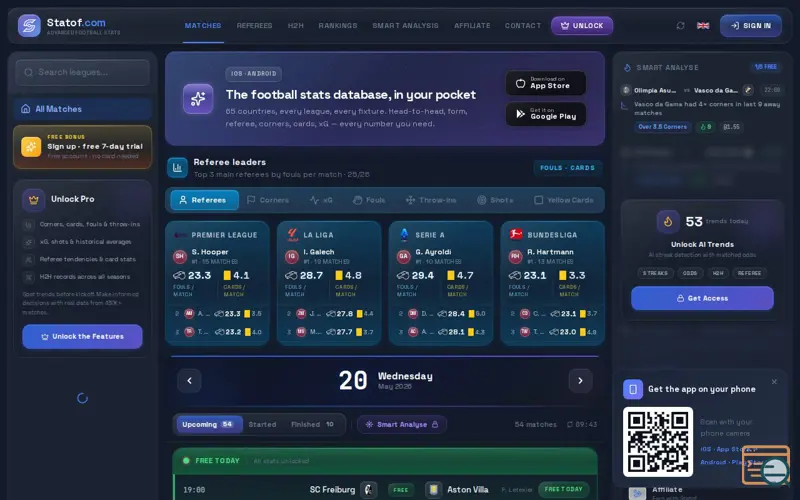 Screenshot of Statof , a launch using Rewardful