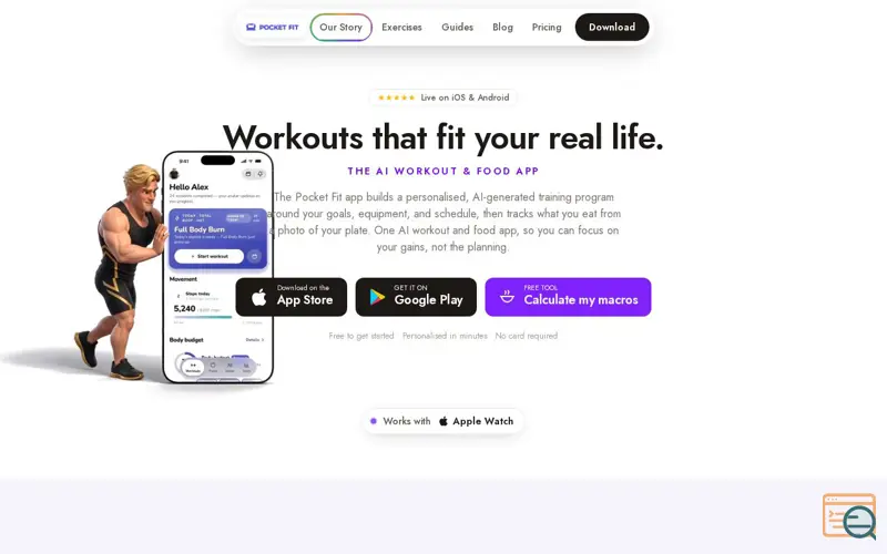 Screenshot of Pocket Fit