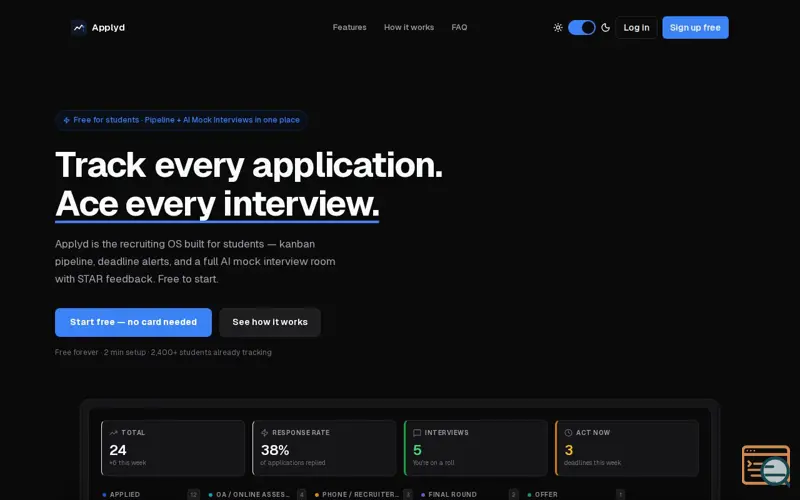 Screenshot of Applyd