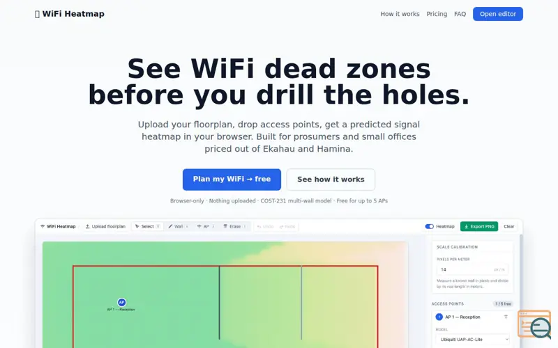 Screenshot of WiFi Heatmap