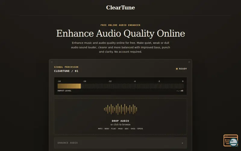 Screenshot of ClearTune