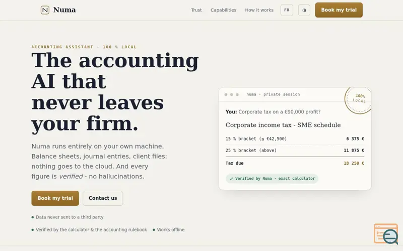 Screenshot of Numa