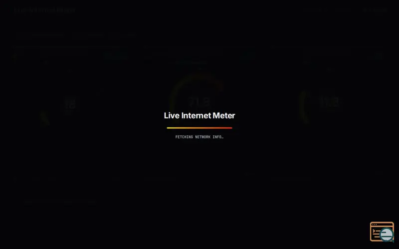Screenshot of Live Internet Meter