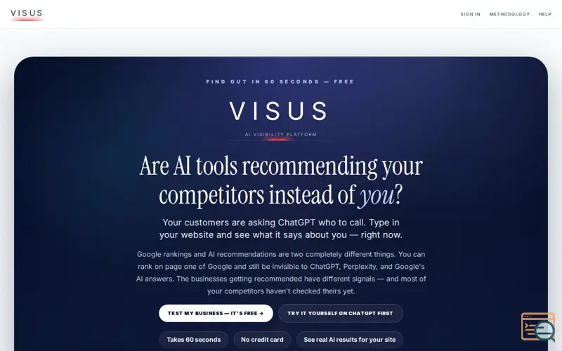 Screenshot of GetVisus