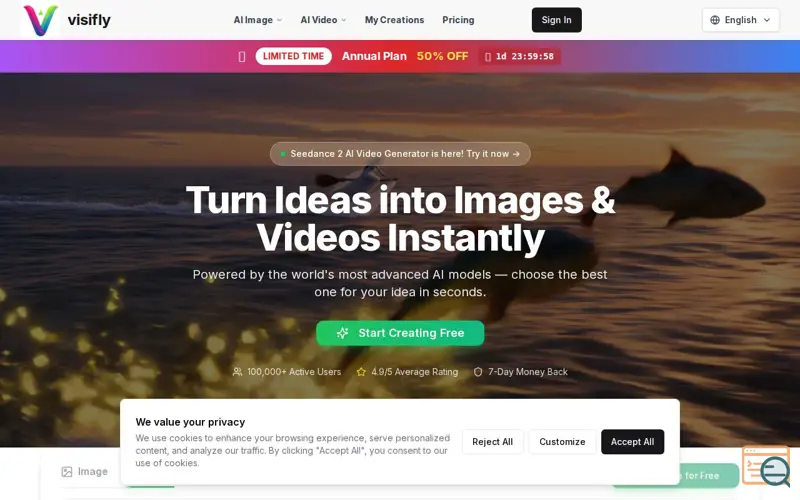 Screenshot of visifly.app