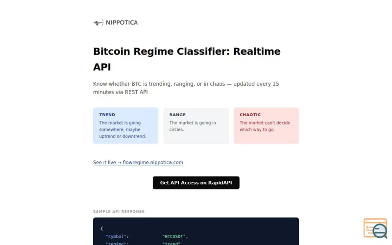 Screenshot of FlowRegime
