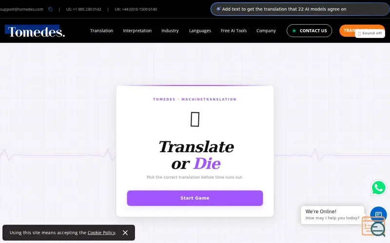 Screenshot of Translate or Die