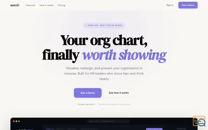Screenshot of Noveli