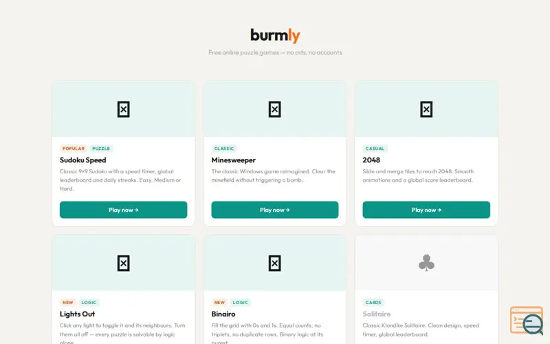 Screenshot of Burmly