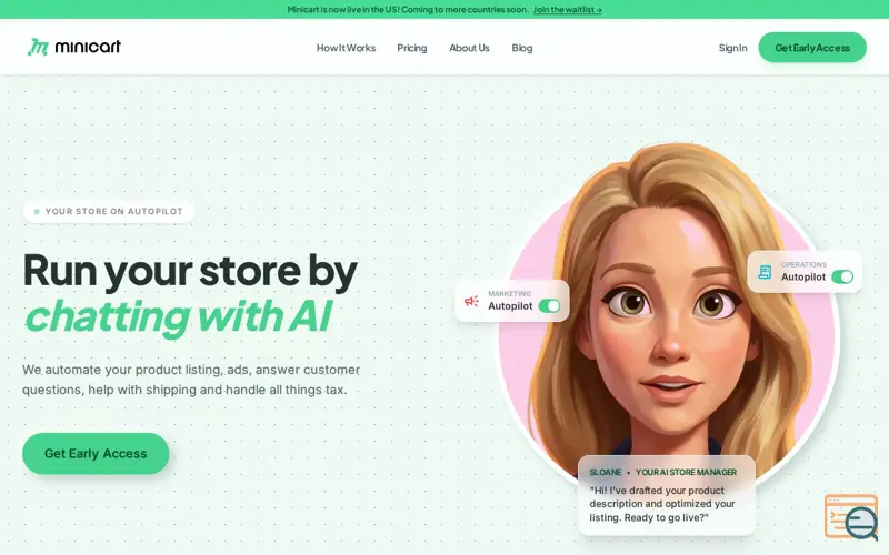 Screenshot of Minicart