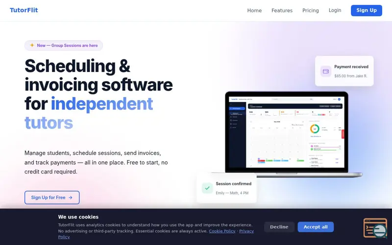 Screenshot of TutorFlit