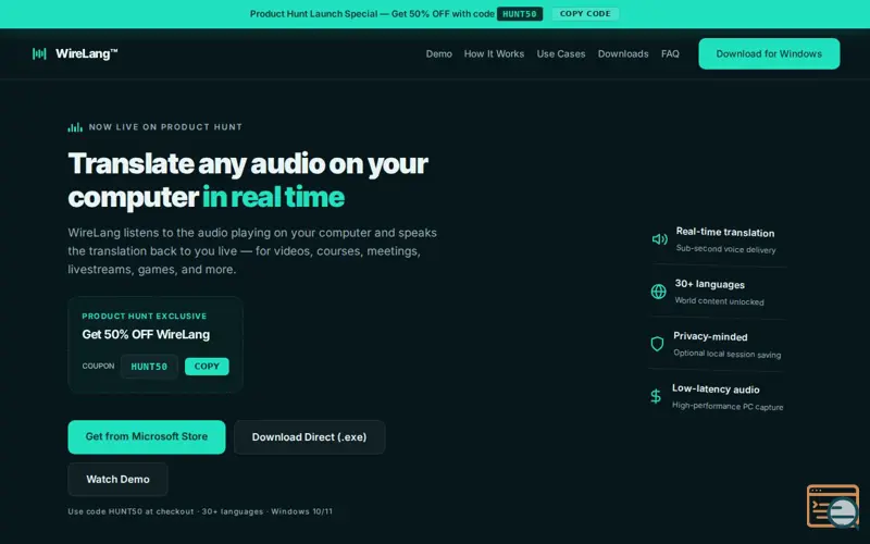 Screenshot of WireLang