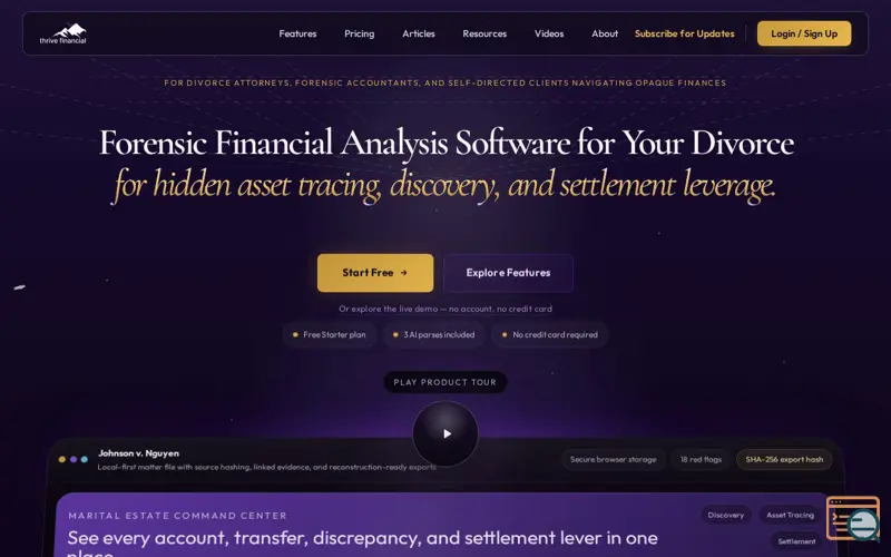 Screenshot of Thrive Financial