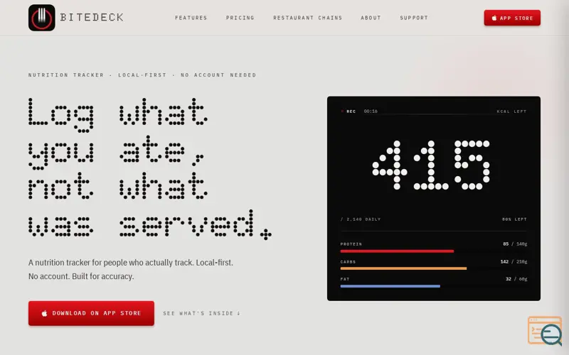 Screenshot of BiteDeck