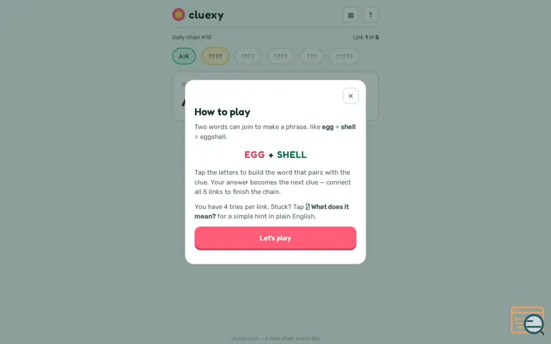 Screenshot of Cluexy