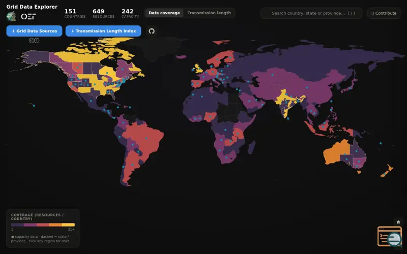 Screenshot of Grid Data Explorer