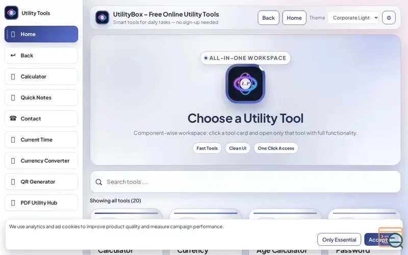 Screenshot of Utility Tools