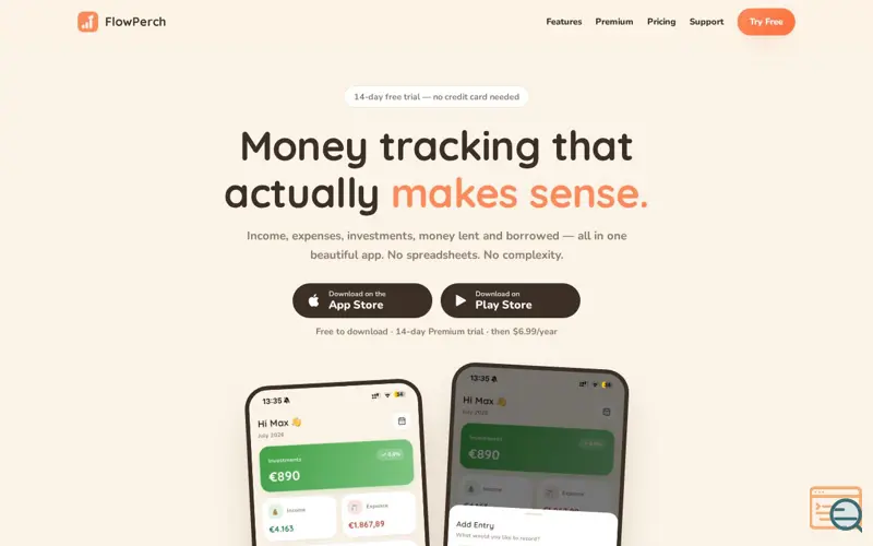 Screenshot of FlowPerch
