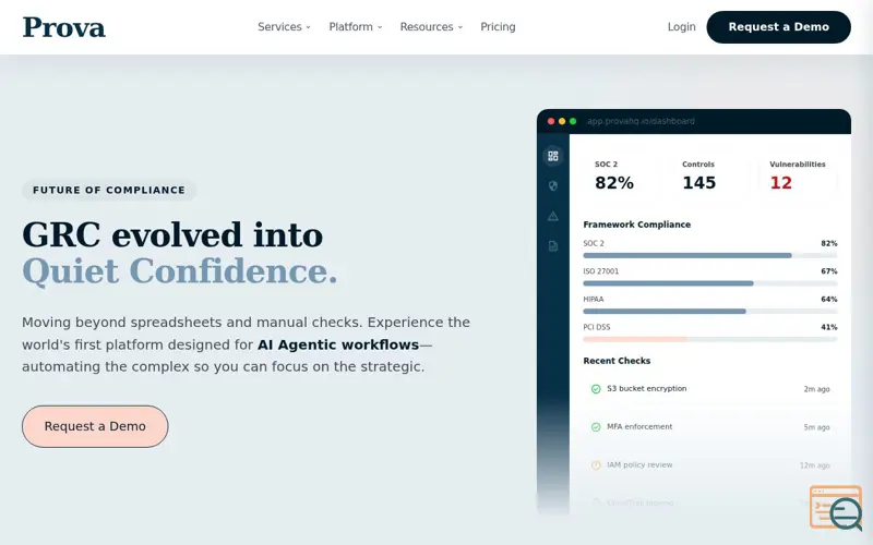Screenshot of Prova