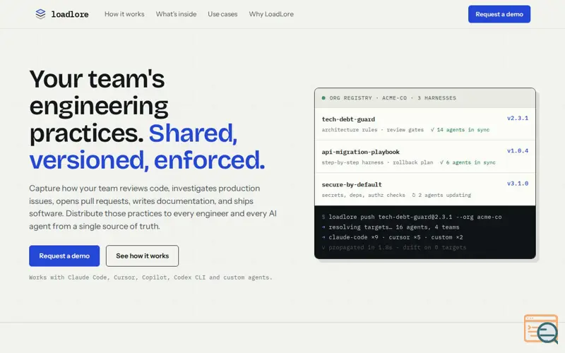Screenshot of LoadLore