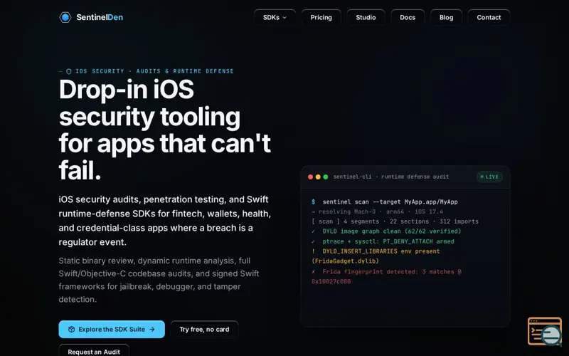 Screenshot of Sentinel Den