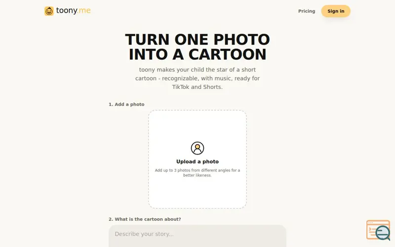 Screenshot of Toony.me