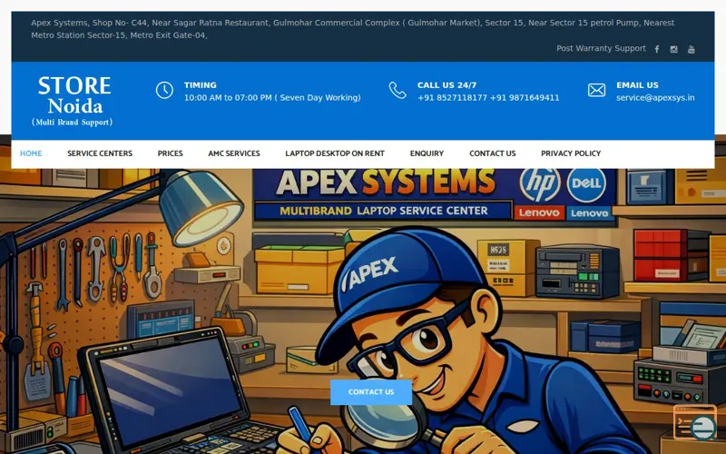 Screenshot of lenovo laptop service center, a launch using Assure IT Solutions