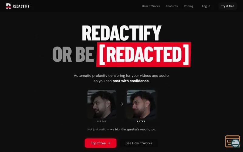 Screenshot of Redactify