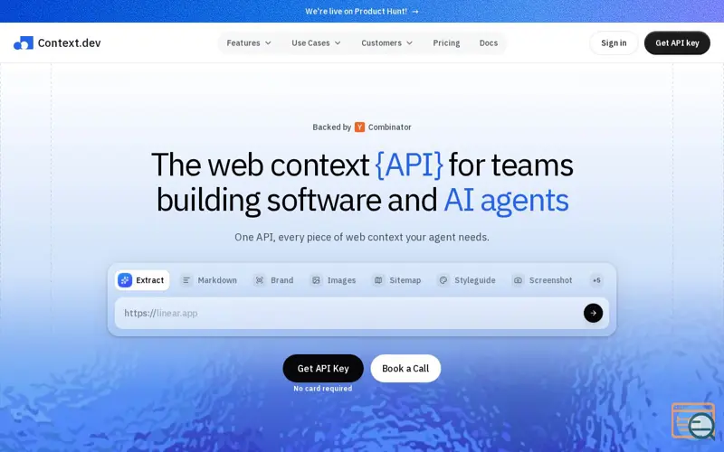 Screenshot of Context.dev