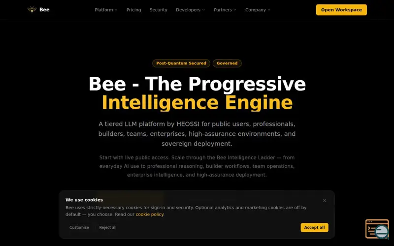 Screenshot of Bee by Heossi