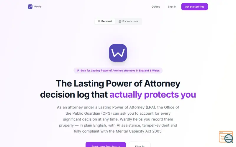 Screenshot of Wardly