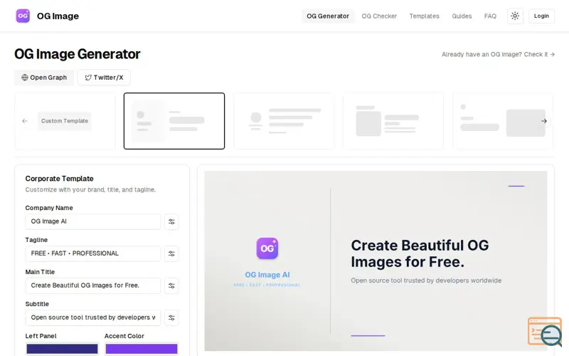 Screenshot of OG Image Generator