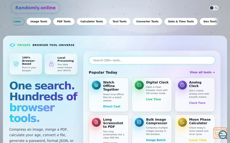 Screenshot of Randomly.online