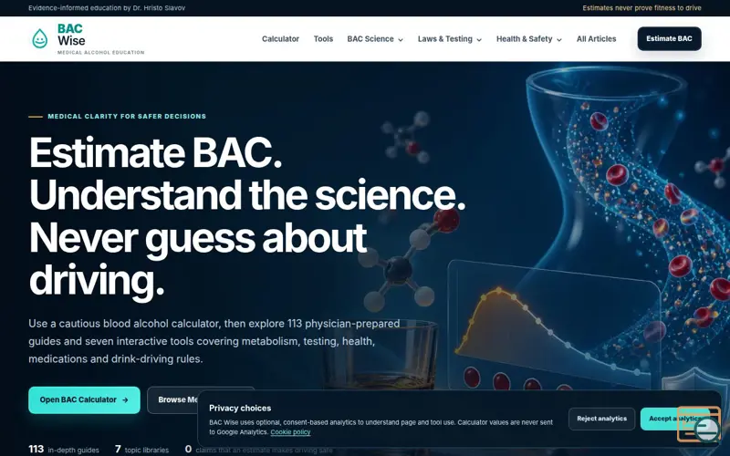 Screenshot of BACWise