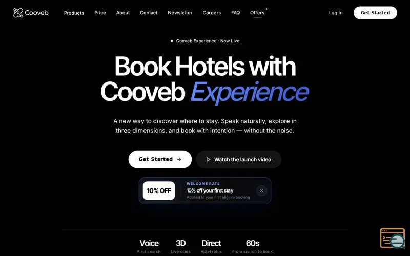 Screenshot of Cooveb AI Concierge