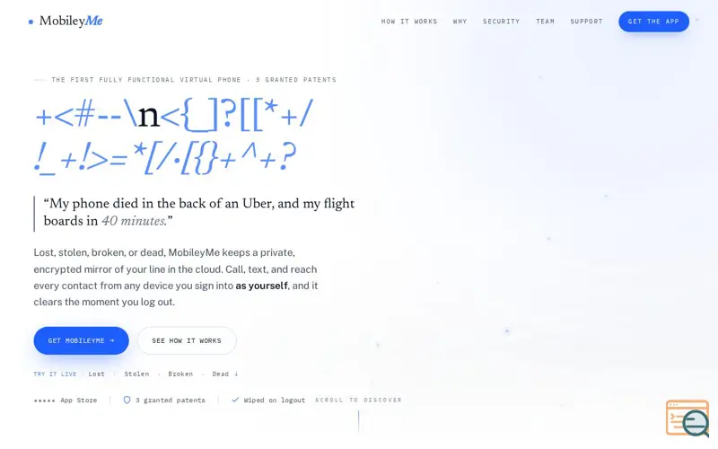 Screenshot of MobileyMe
