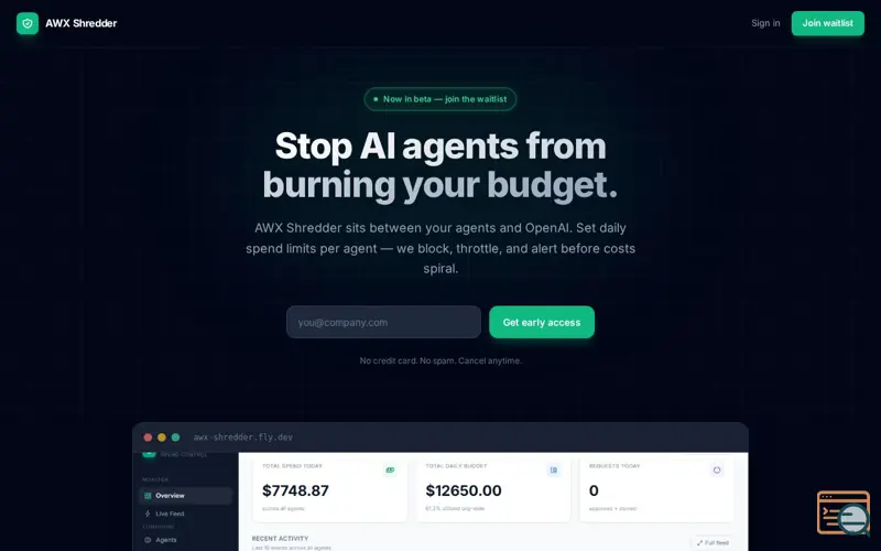 Screenshot of AWX Shredder