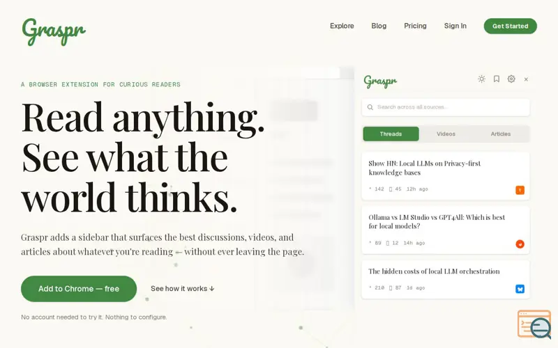 Screenshot of Graspr | Cultivate Collective Knowledge