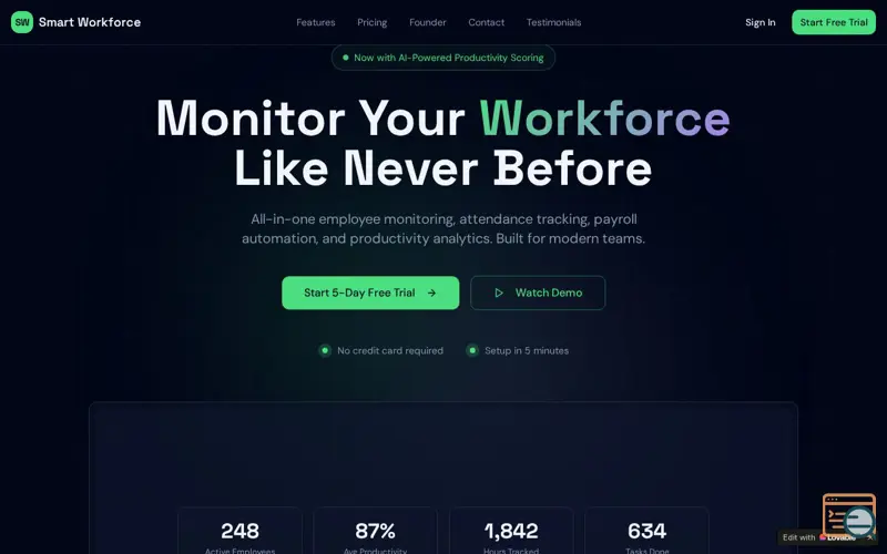 Screenshot of Smart Workforce — Employee Monitoring 