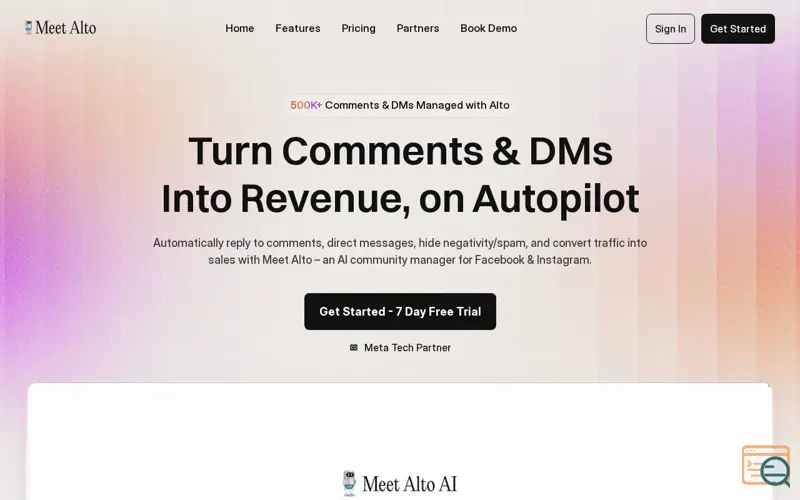 Screenshot of Meet Alto AI