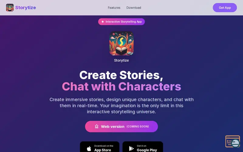 Screenshot of Storytize