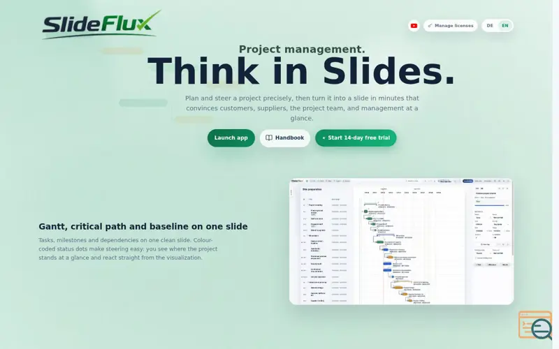 Screenshot of SlideFlux