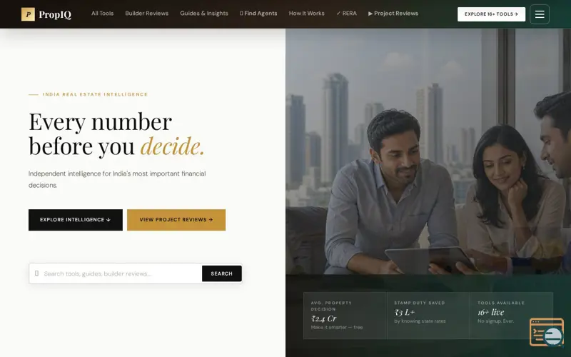 Screenshot of Real Estate Intelligence Platform