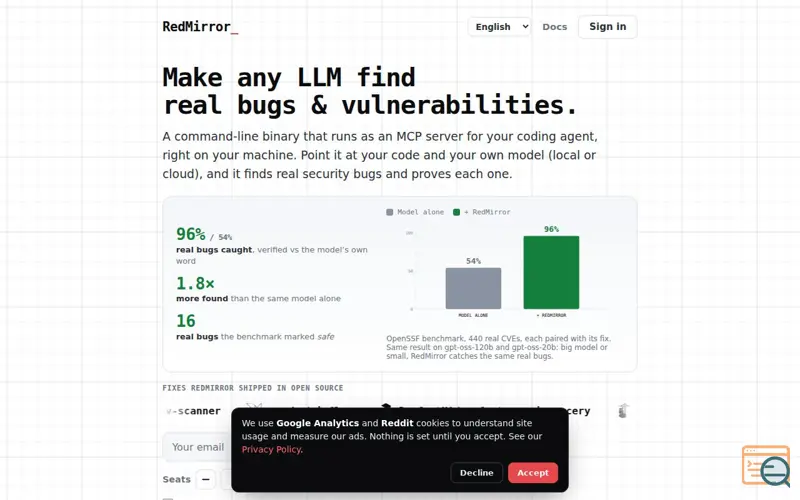 Screenshot of Make any LLM find vulnerabilties & bugs